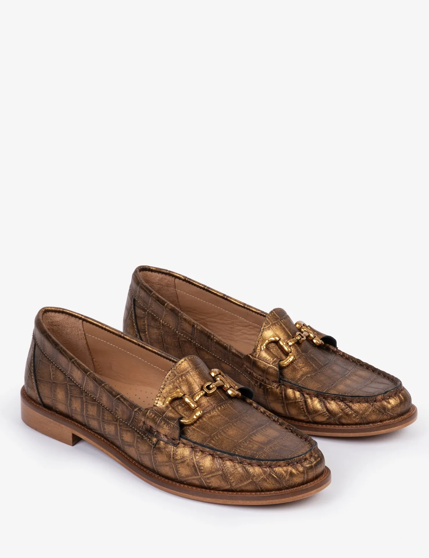 Penelope Chilvers Loafers*Ayr Metallic Croc Loafer