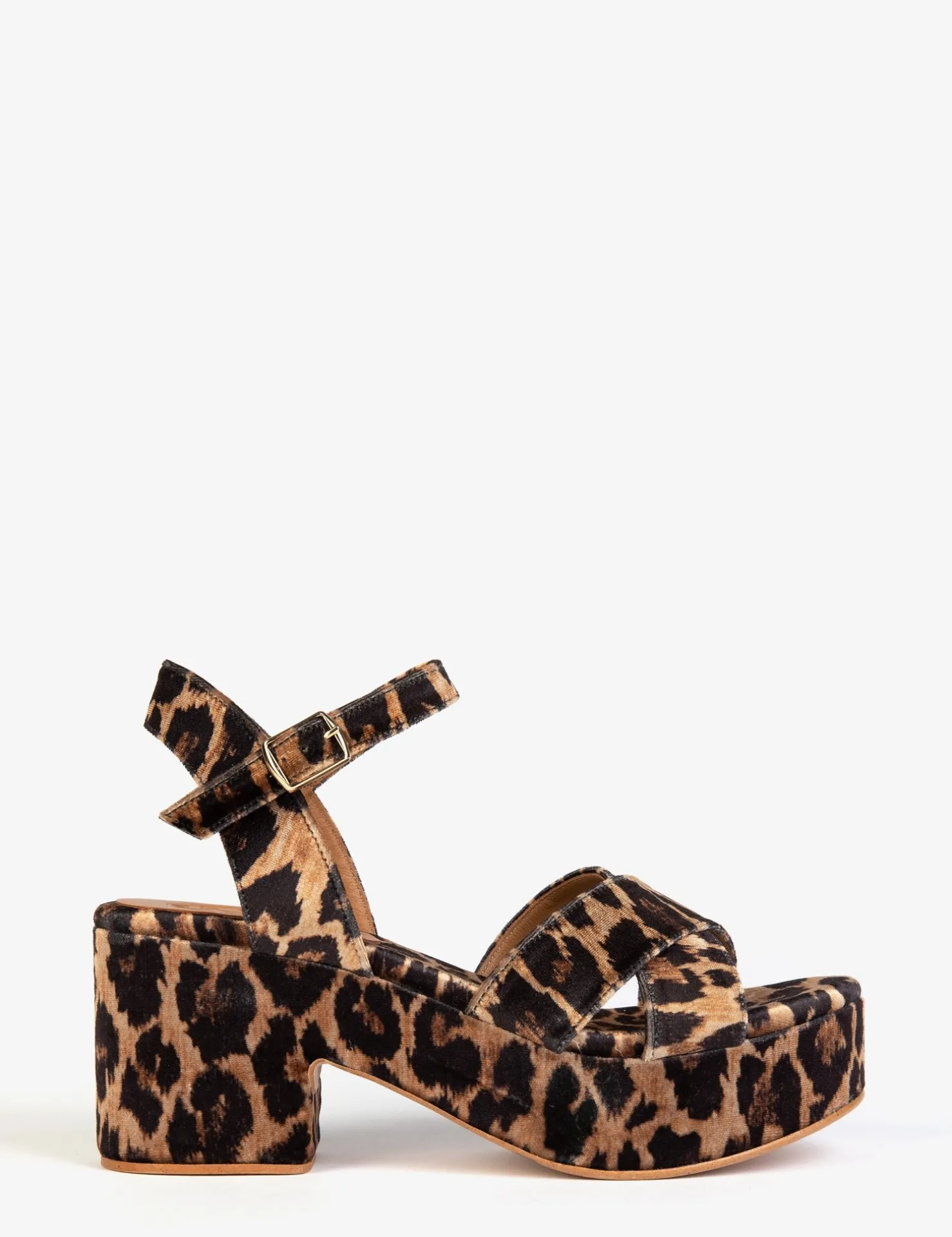 Penelope Chilvers Heeled Shoes | Sandals*Azalea Leopard Velvet Sandal