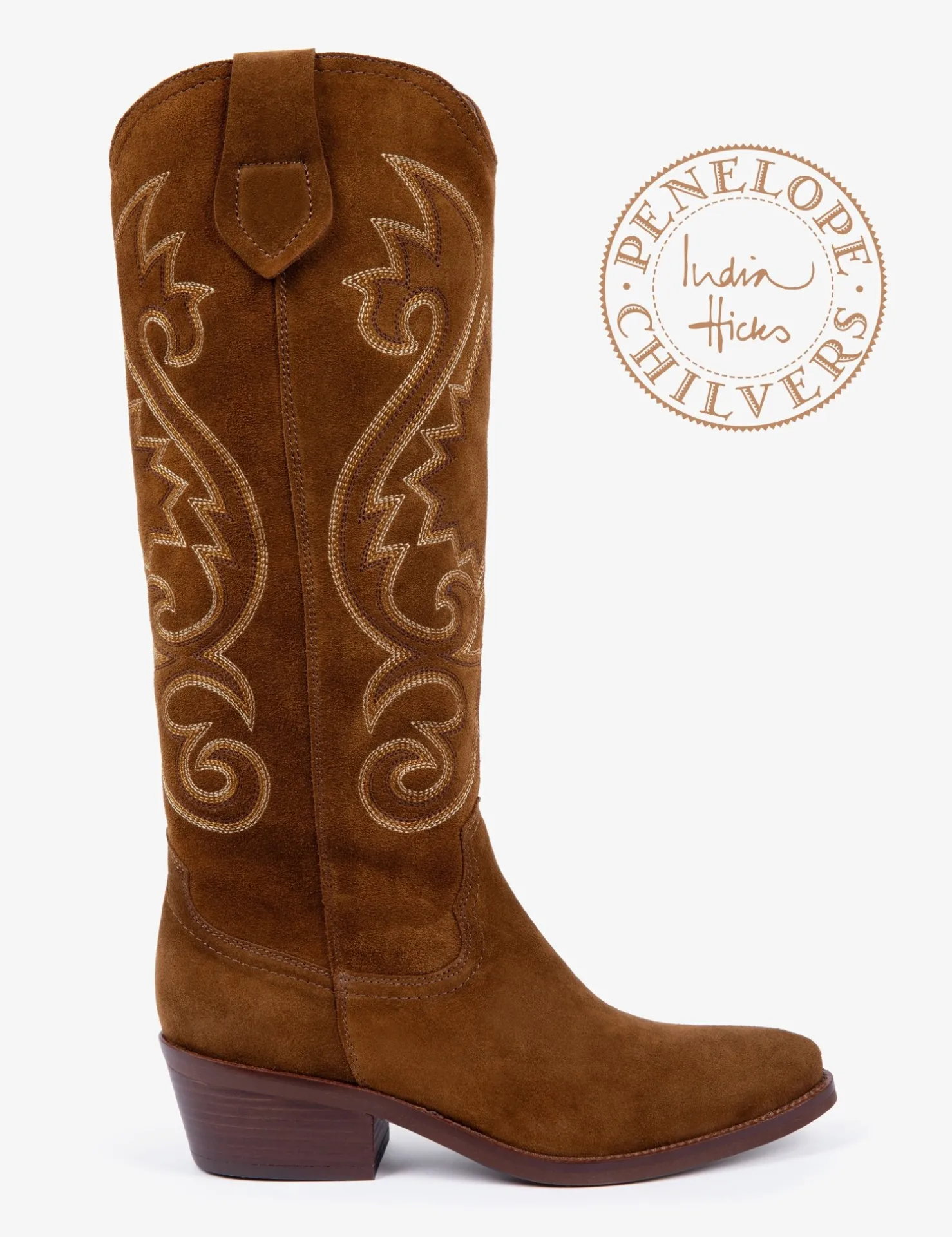 BOY Penelope Chilvers Long Boots | Cowboy Boots*Cowgirl Suede Embroidered Boot