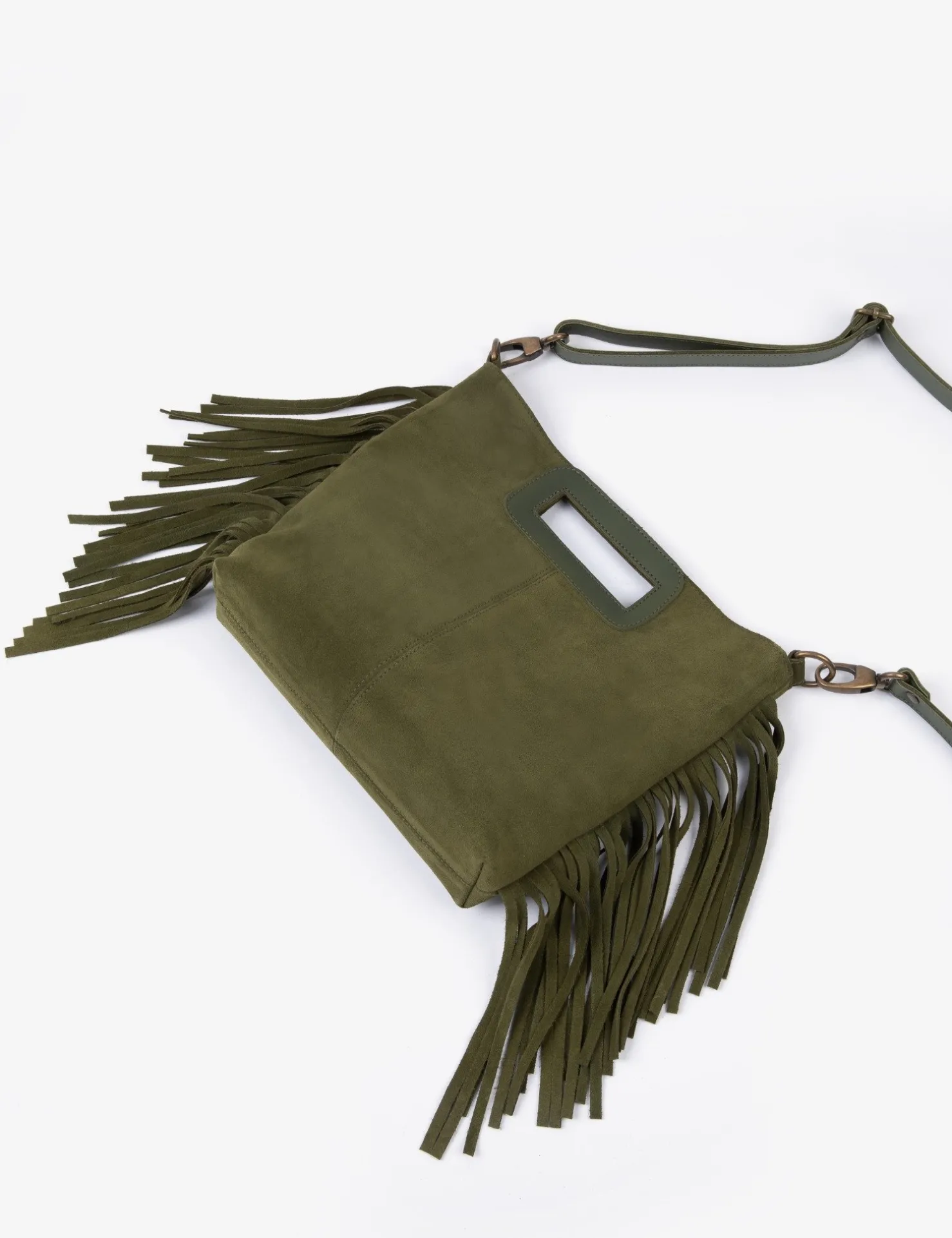 Penelope Chilvers Bags*Fringe Handy Suede Bag