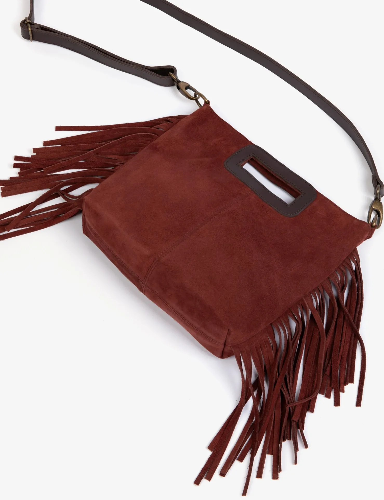 Penelope Chilvers Bags*Fringe Handy Suede Bag