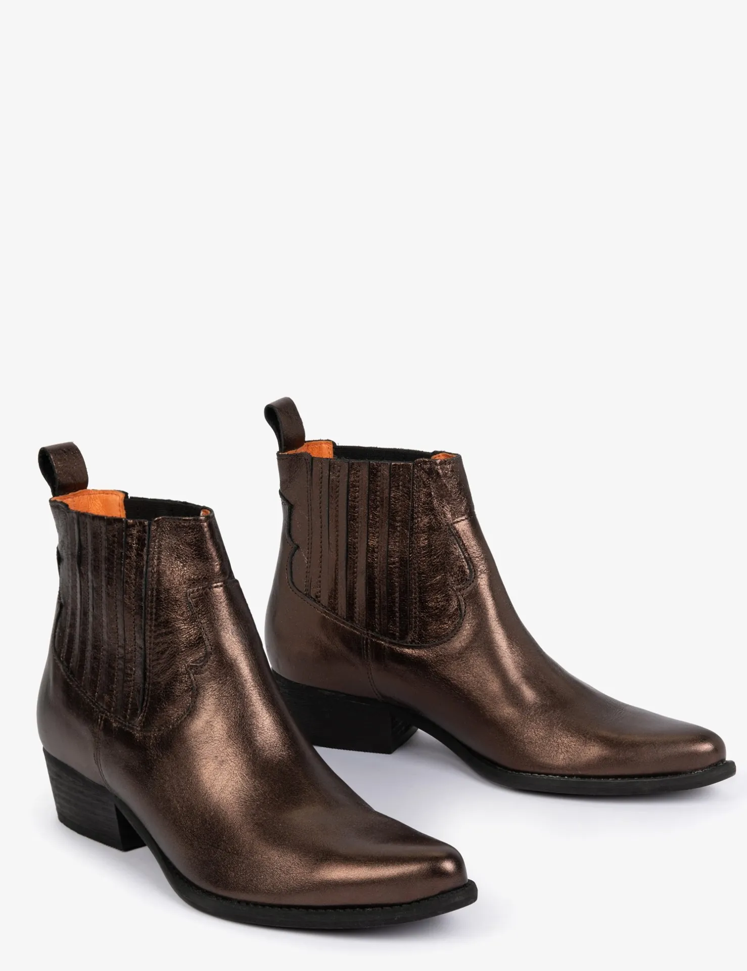 Penelope Chilvers Ankle Boots*Frontier Metallic Leather Boot