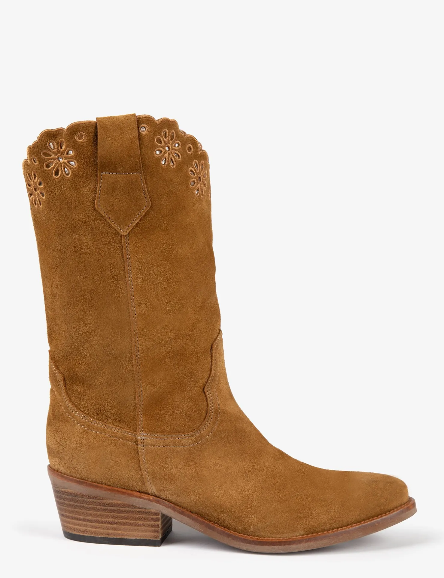 BOY Penelope Chilvers Cowboy Boots*Jesse Broderie Suede Cowboy Boot