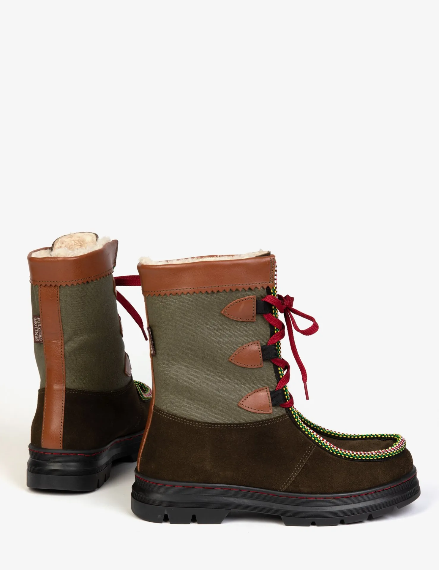 Penelope Chilvers Winter Boots | Lace Up Boots*Midcalf Intrepid Suede Shearling-Lined Boot